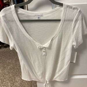 Socialite tie-front tee sz XS NWT